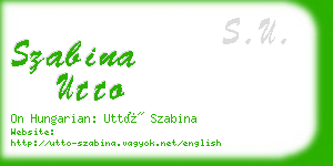 szabina utto business card